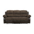 DOUBLE RECLINING SOFA, CHOCOLATE TEXTURED PLUSH MICROFIBER AND DARK BROWN PU 9700FCP-3