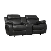 2PC SET: SOFA, LOVE 9724BLK*2