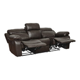 DOUBLE RECLINING SOFA W/ CNTR DROP-DOWN CUP-HLDR 9724BRW-3