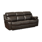 DOUBLE RECLINING SOFA W/ CNTR DROP-DOWN CUP-HLDR 9724BRW-3