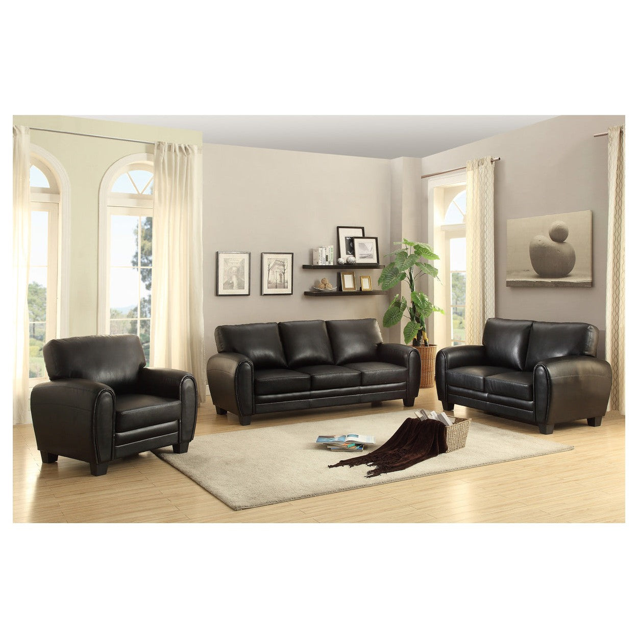 SOFA 9734BK-3