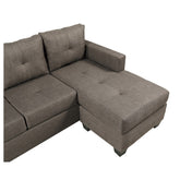 REVERSIBLE SOFA CHAISE, LINEN-LIKE FABRIC 9789BRG-3LC