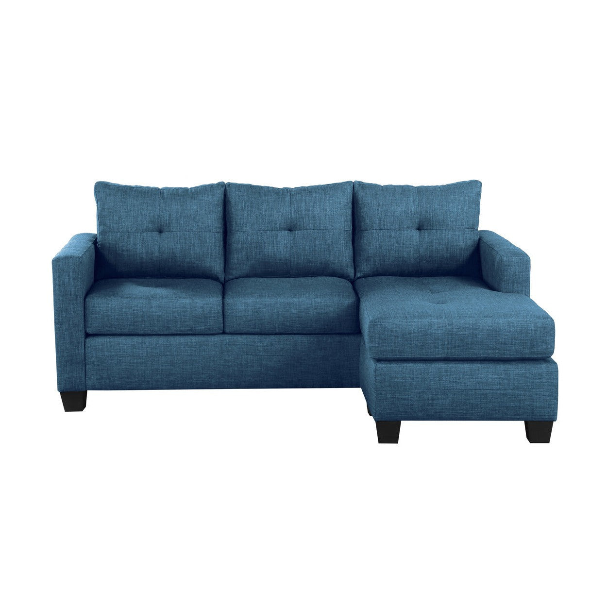 REVERSIBLE SOFA CHAISE, BLUE LINEN-LIKE FABRIC 9789BU-3LC