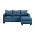 REVERSIBLE SOFA CHAISE, BLUE LINEN-LIKE FABRIC 9789BU-3LC