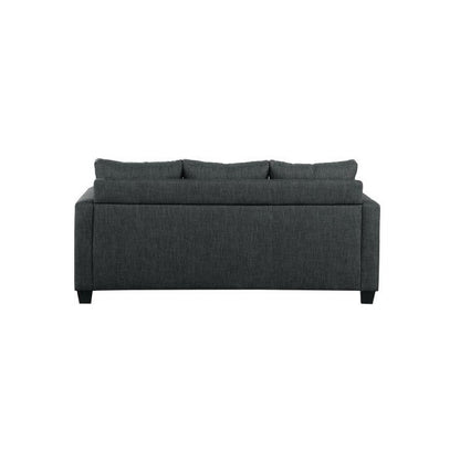 REVERSIBLE SOFA CHAISE, DARK GRAY LINEN-LIKE FABRIC 9789DG-3LC