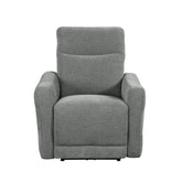 POWER LAY FLAT RECLINING CHAIR W/ POWER HEADREST, DOVE 100% POLYESTER 9804DV-1PWH