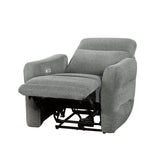 POWER LAY FLAT RECLINING CHAIR W/ POWER HEADREST, DOVE 100% POLYESTER 9804DV-1PWH