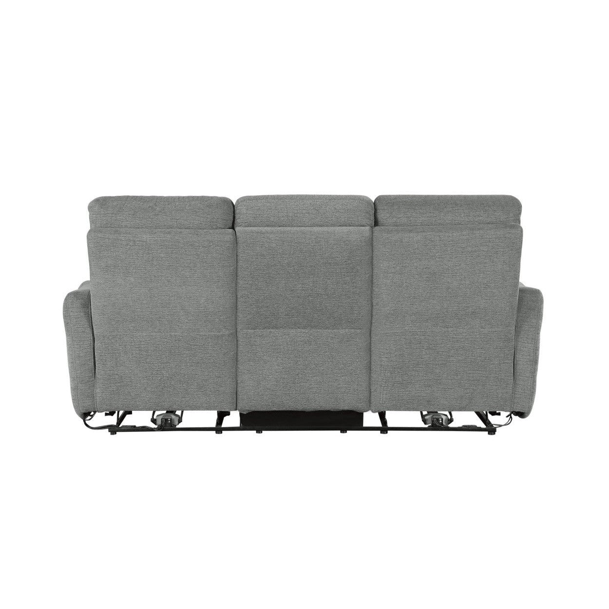 POWER D. LAY FLAT RECLINING SOFA W/ POWER HEADRESTS, DOVE 100% POLYESTER 9804DV-3PWH