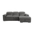 (2)2-Piece Sectional with Pull-out Bed and Hidden Storage 9808SGY*SC