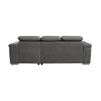 (2)2-Piece Sectional with Pull-out Bed and Hidden Storage 9808SGY*SC