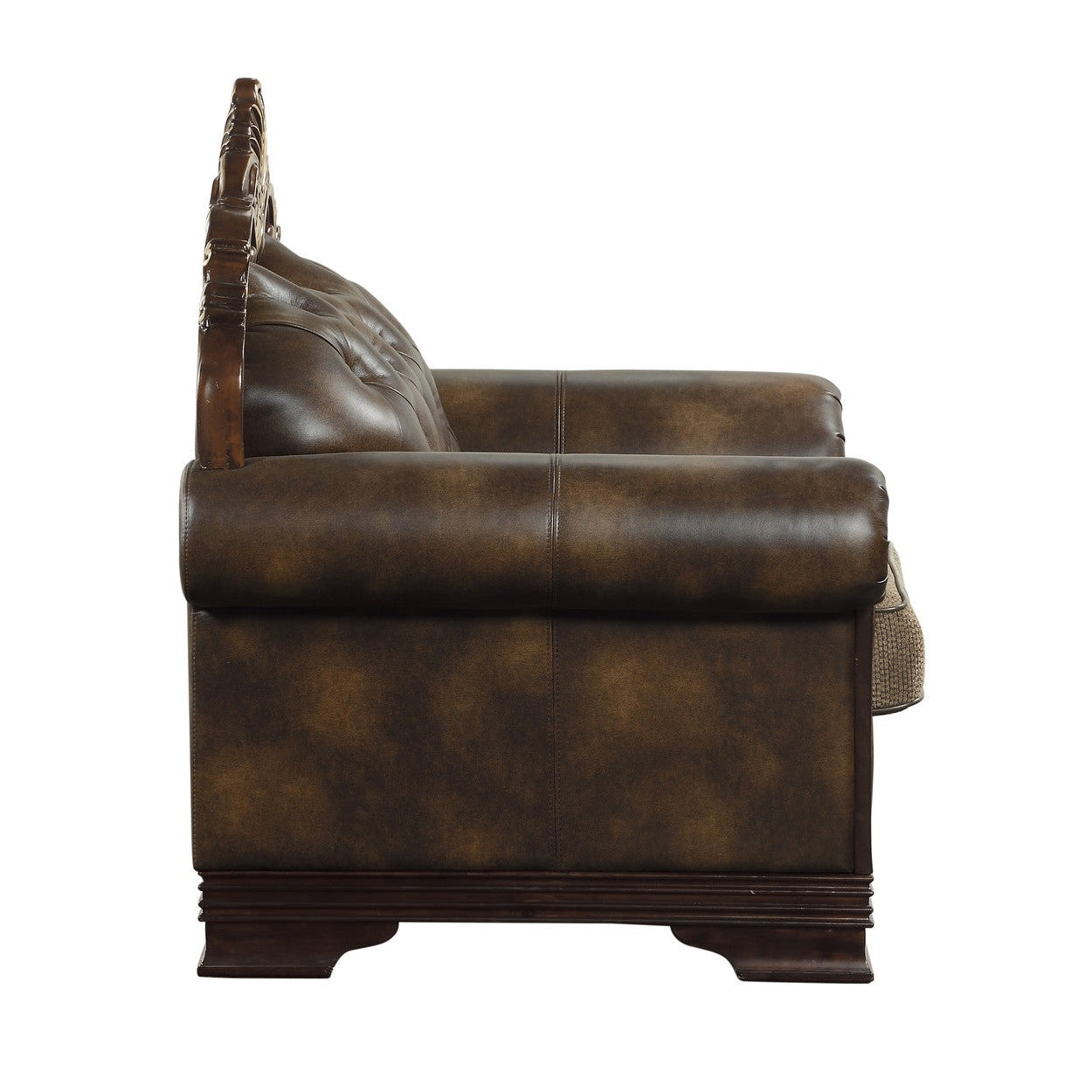 (2) LOVE SEAT, 2 PILLOWS, BROWN CHENILLE &amp; P/U 9815-2*