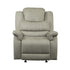 GLIDER RECLINING CHAIR, LIGHT GRAY 100% POLYESTER 9848GY-1