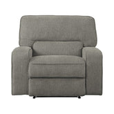 POWER RECLINING CHAIR WITH POWER HEADREST & USB PORT, MOCHA 100% POLYESTER 9849MC-1PWH