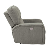 POWER RECLINING CHAIR WITH POWER HEADREST & USB PORT, MOCHA 100% POLYESTER 9849MC-1PWH