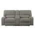 POWER DOUBLE RECLINING LOVE SEAT WITH CENTER CONSOLE, POWER HEADRESTS & USB PORTS, MOCHA 100% POLYESTER 9849MC-2PWH