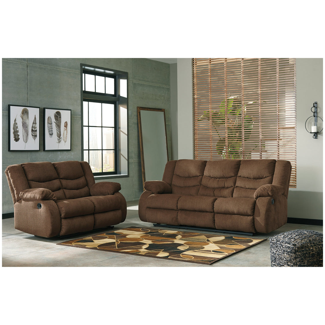 Tulen Reclining Sofa and Loveseat Ash-98605U1