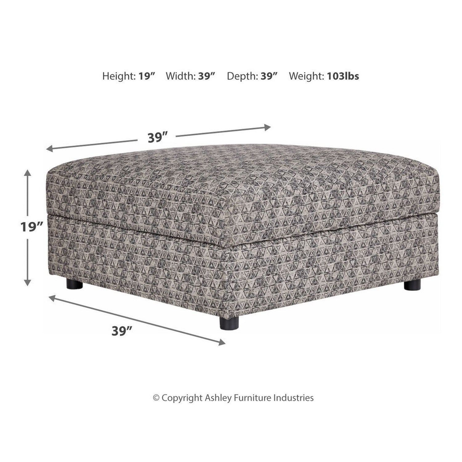 Kellway Ottoman With Storage Ash-9870711