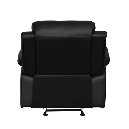 GLDR RCLNR CHAIR, BLACK P/U 9928BLK-1