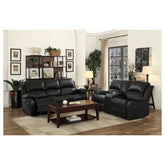 D. GLDR RCLNR LOVE SEAT W/ CONSOLE 9928BLK-2