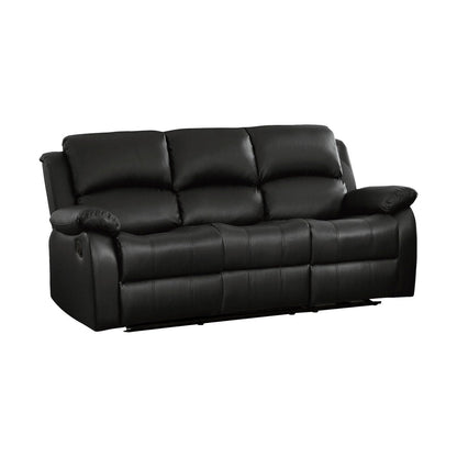 D. RCLNR SOFA W/ DROP DOWN CUP HOLDERS 9928BLK-3