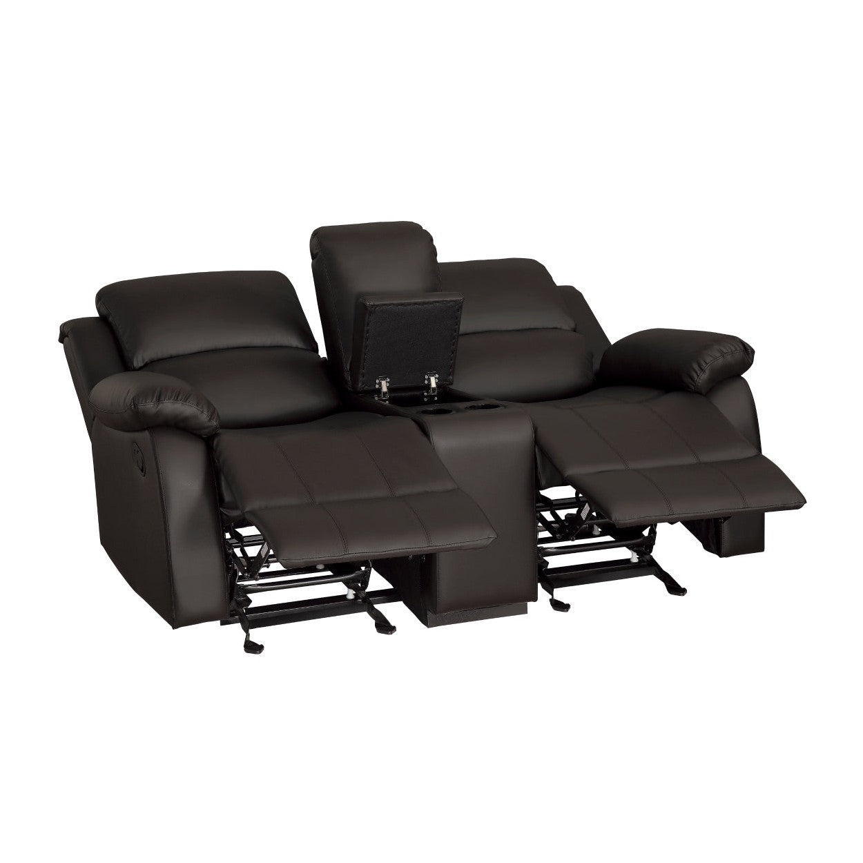 D. GLDR RCLNR LOVE SEAT W/ CONSOLE 9928DBR-2