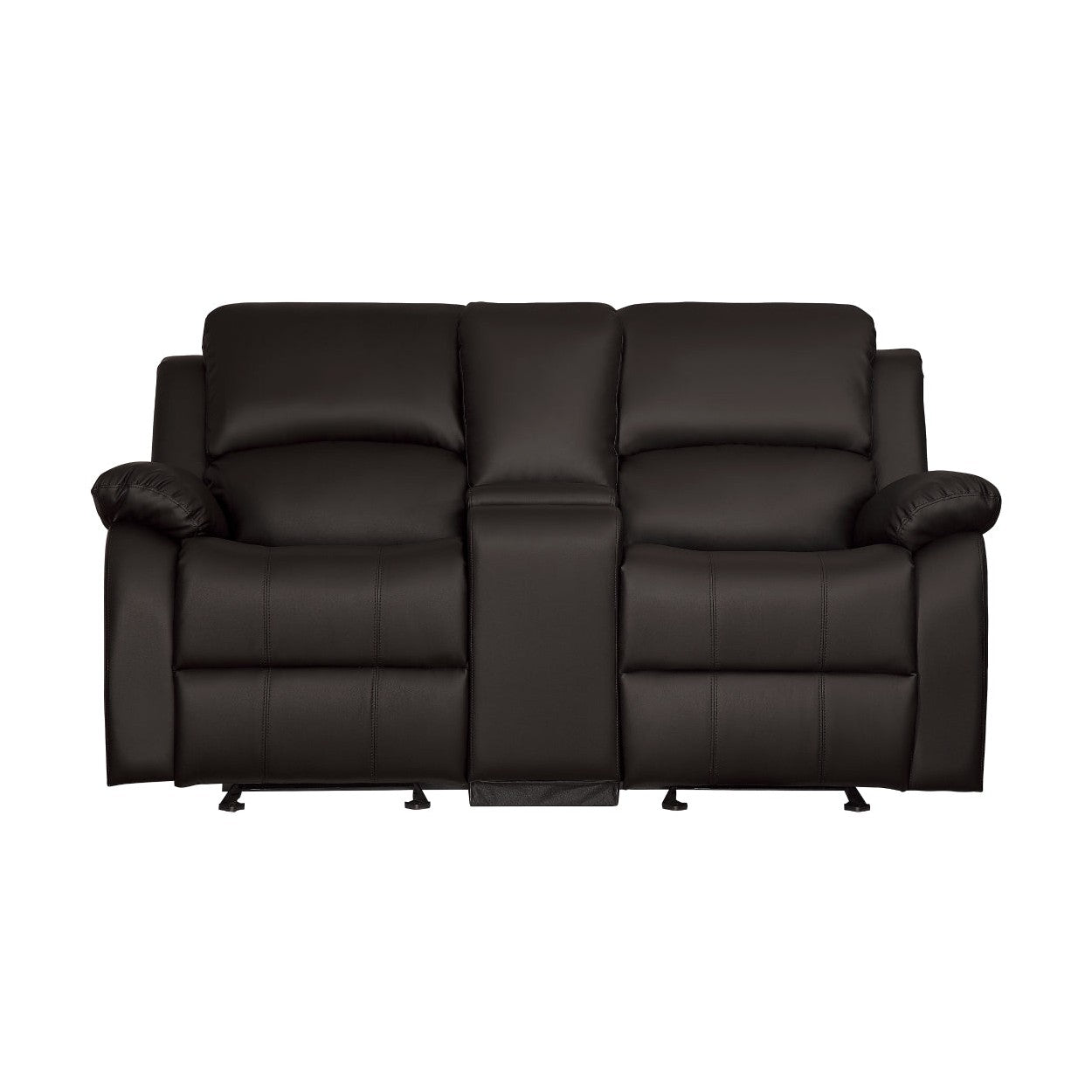 D. GLDR RCLNR LOVE SEAT W/ CONSOLE 9928DBR-2