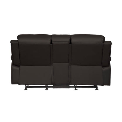 D. GLDR RCLNR LOVE SEAT W/ CONSOLE 9928DBR-2