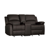 D. GLDR RCLNR LOVE SEAT W/ CONSOLE 9928DBR-2