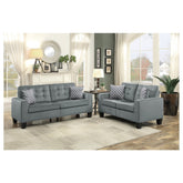 SOFA, 2 PILLOWS, GRAY 100% POLYESTER 9957GY-3