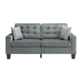 SOFA, 2 PILLOWS, GRAY 100% POLYESTER 9957GY-3