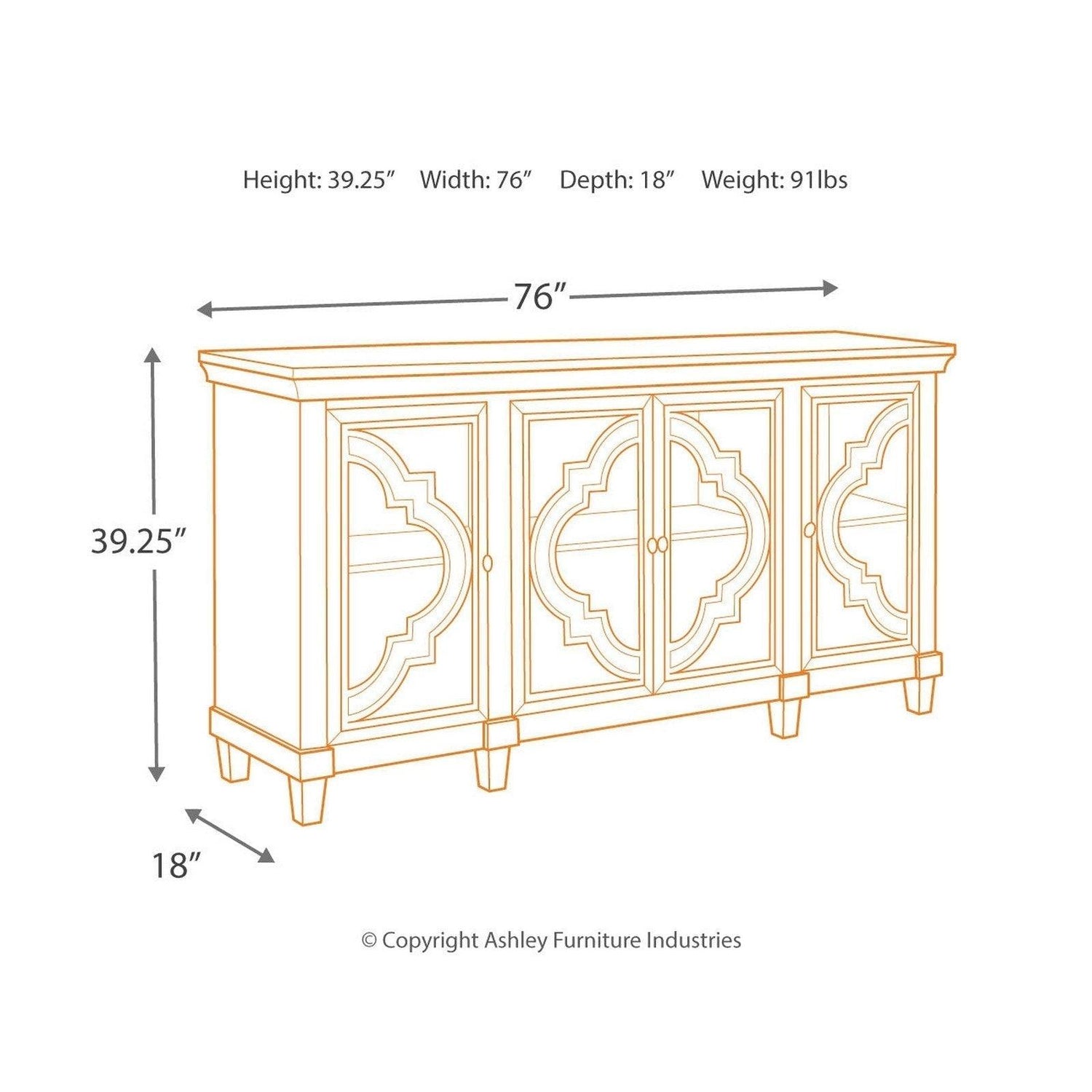 Fossil Ridge Accent Cabinet Ash-A4000037