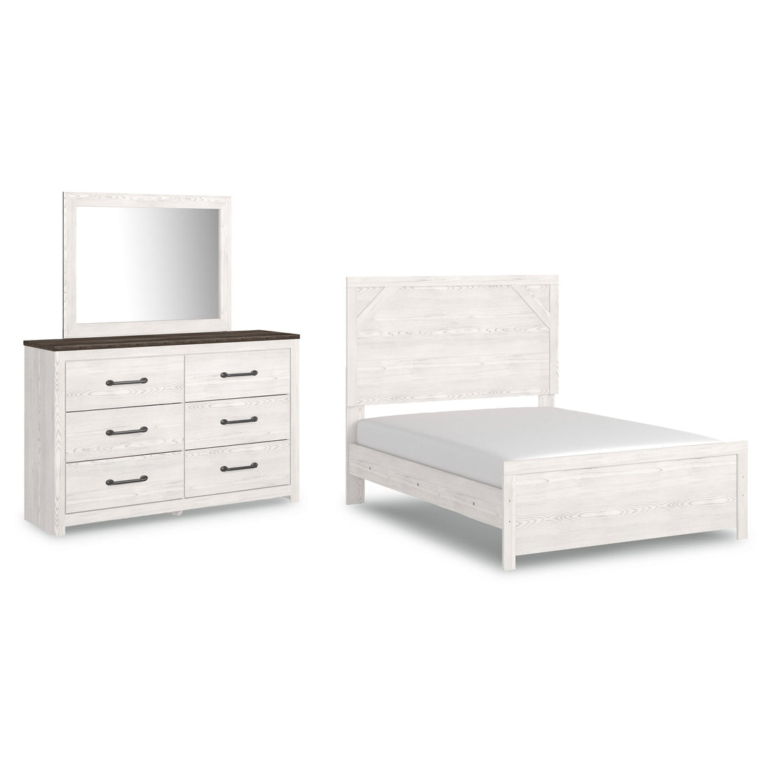 Gerridan Full Panel Bed with Dresser and Mirror Ash-B1190B6