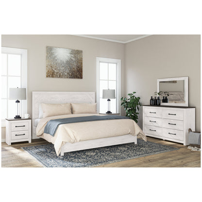 Gerridan King Panel Bed, Dresser, Mirror and 2 Nightstands Ash-B1190B19