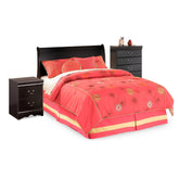 Huey Vineyard Full Sleigh Headboard, Chest and Nightstand Ash-B128B34