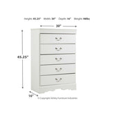 Anarasia Chest of Drawers Ash-B129-46