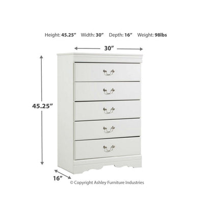 Anarasia Chest of Drawers Ash-B129-46