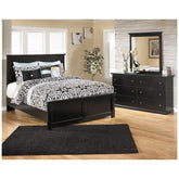 Maribel King Panel Bed with Dresser and Mirror Ash-B138B19