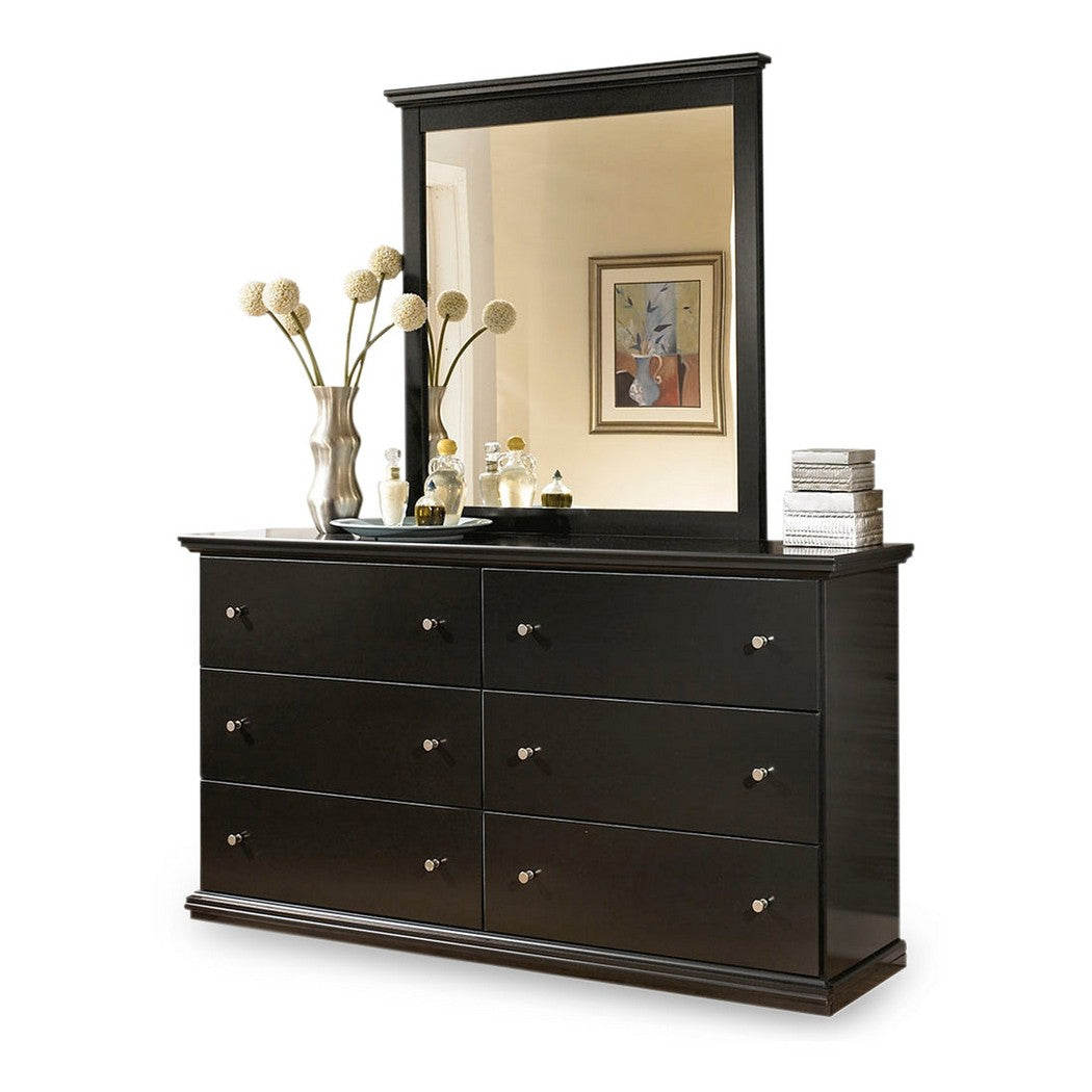 Maribel Queen Panel Bed with Dresser and Mirror Ash-B138B20