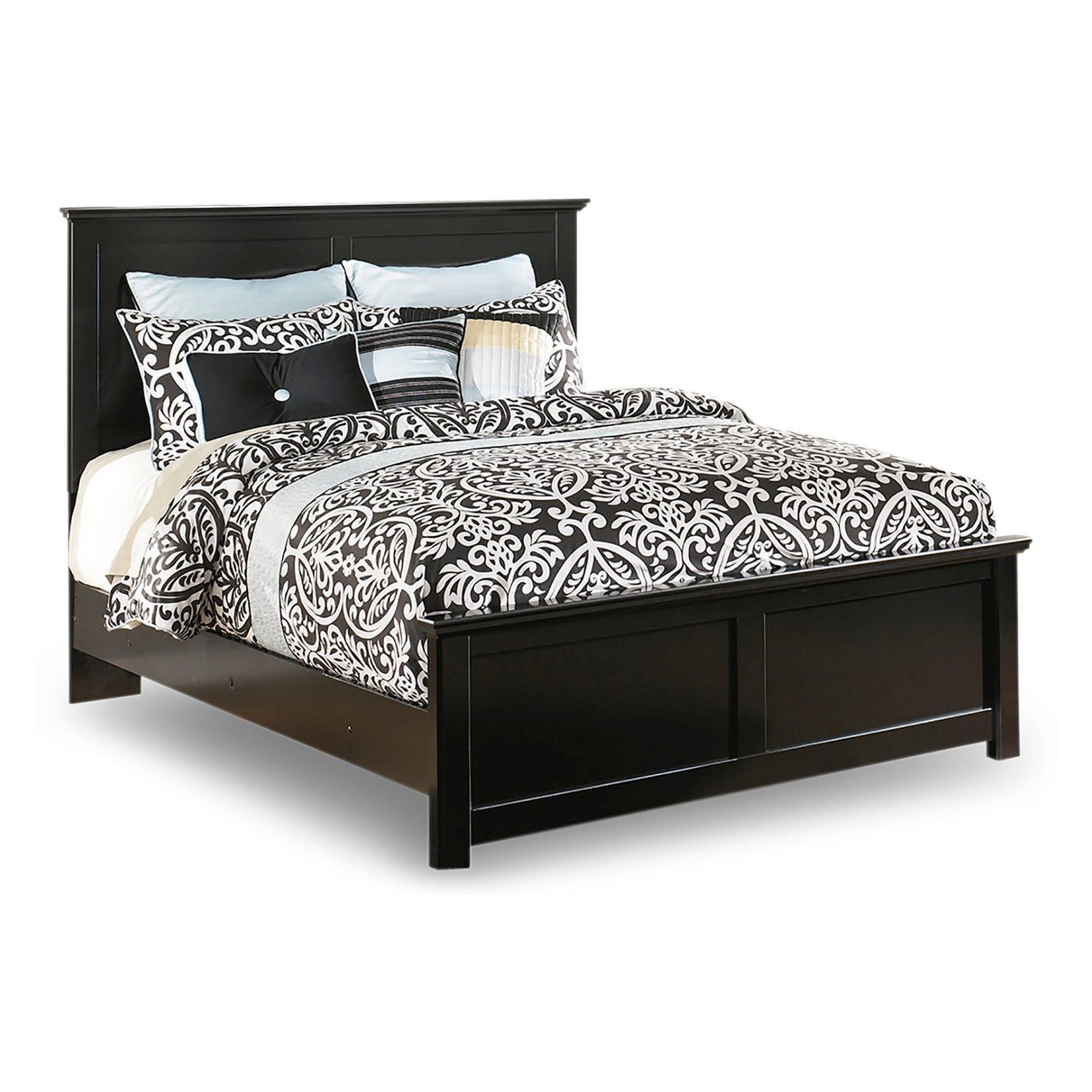 Maribel Queen Panel Bed with Dresser, Mirror and 2 Nightstands Ash-B138B23