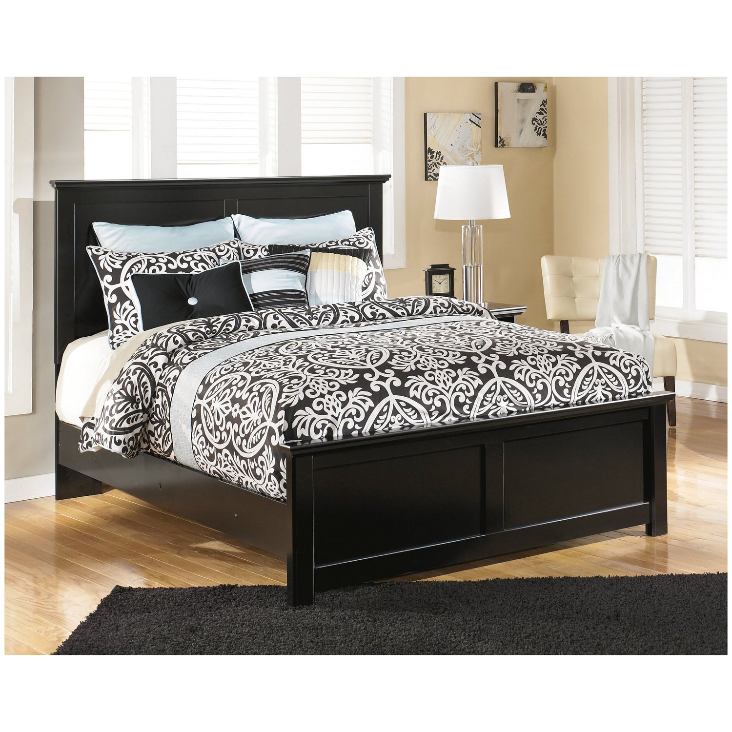 Maribel Queen Panel Bed with Dresser and Mirror Ash-B138B20