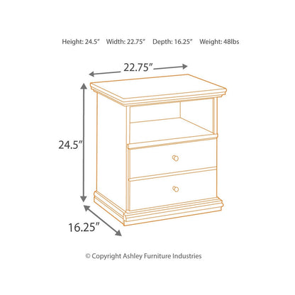 Maribel Queen Panel Bed with Dresser, Mirror and 2 Nightstands Ash-B138B23