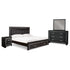 Kaydell King Upholstered Panel Bed, Dresser, Mirror and Nightstand Ash-B1420B25