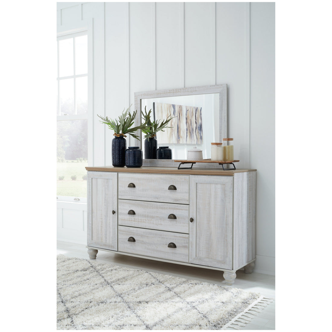 Haven Bay Dresser and Mirror Ash-B1512B1