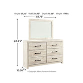 Cambeck Dresser and Mirror Ash-B192B1