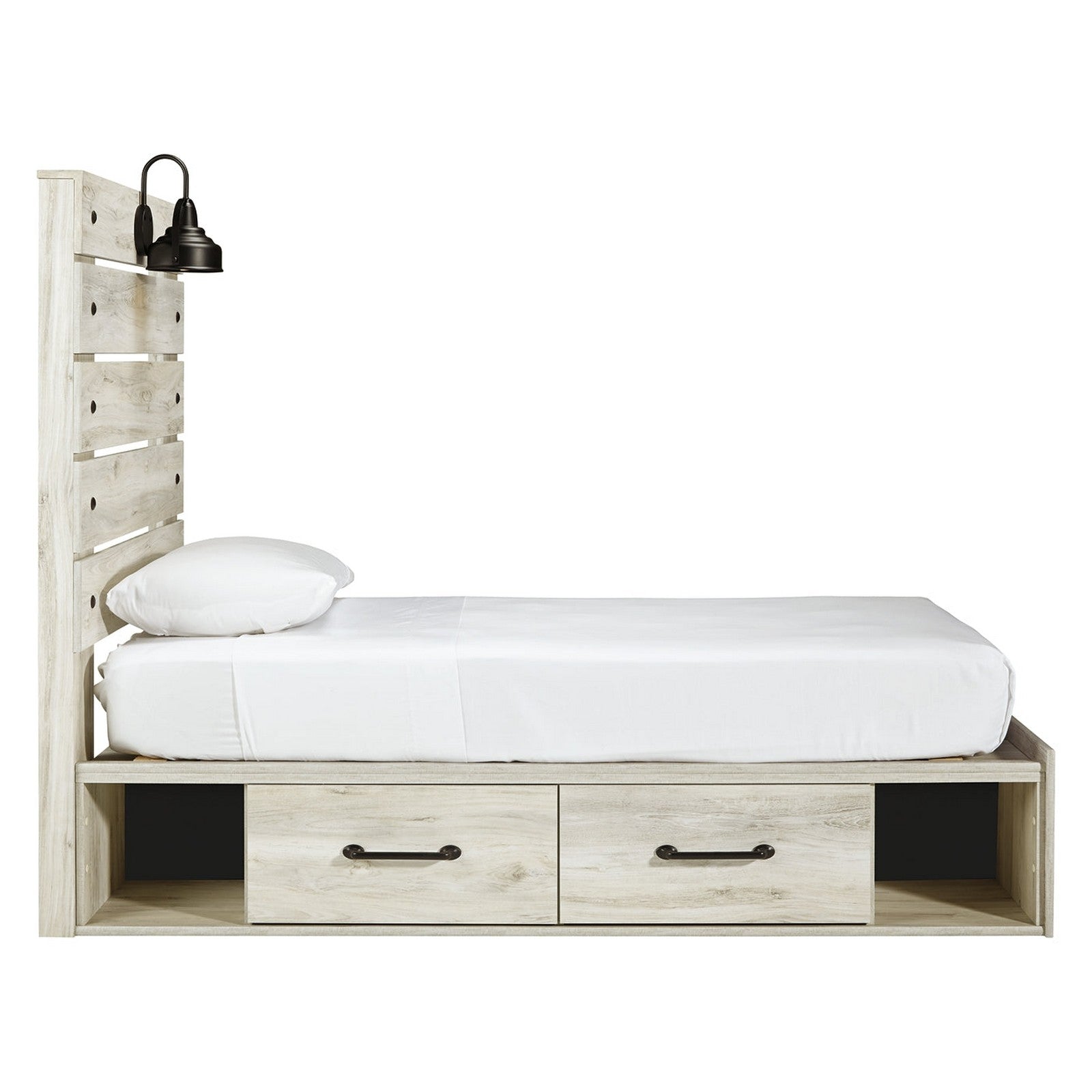 Cambeck Panel Bed with 2 Storage Drawers