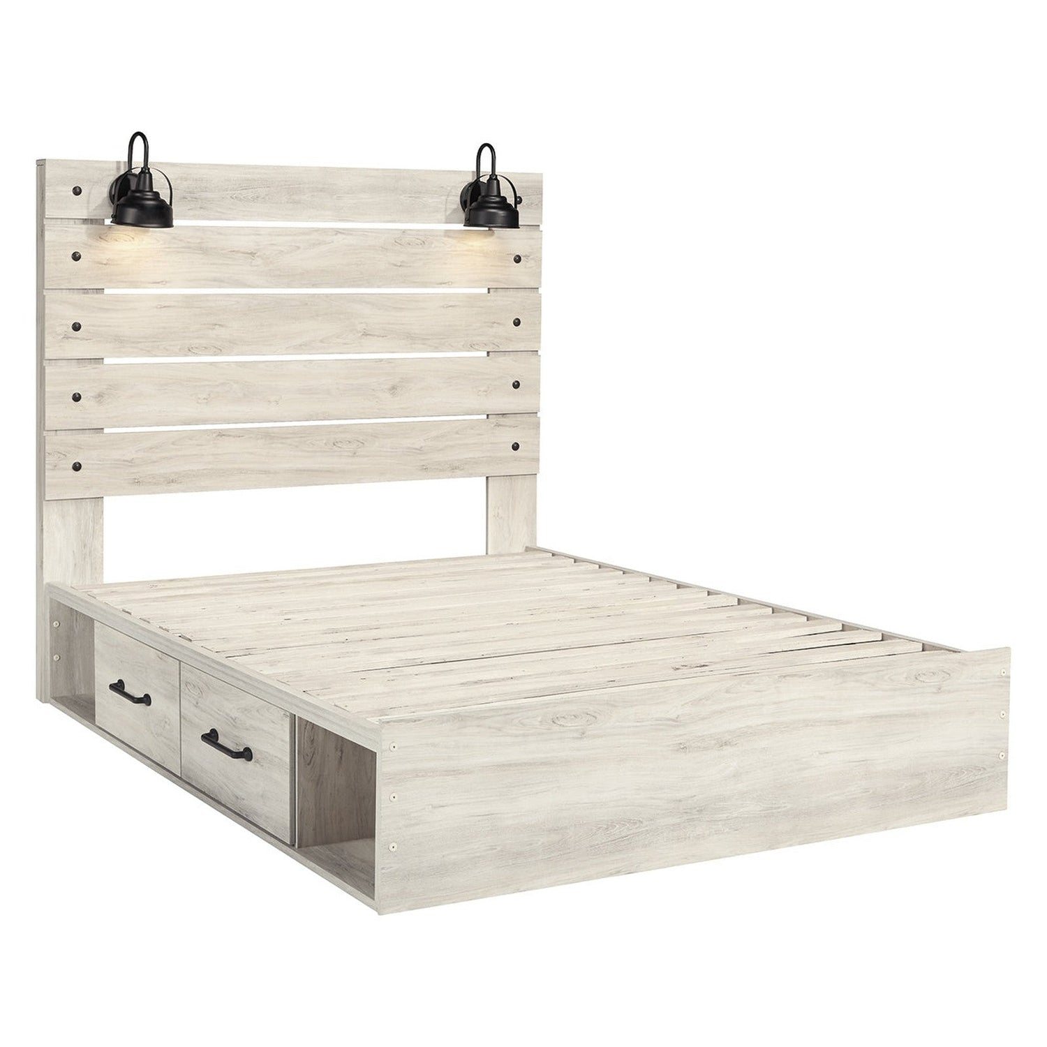 Cambeck Panel Bed with 2 Storage Drawers