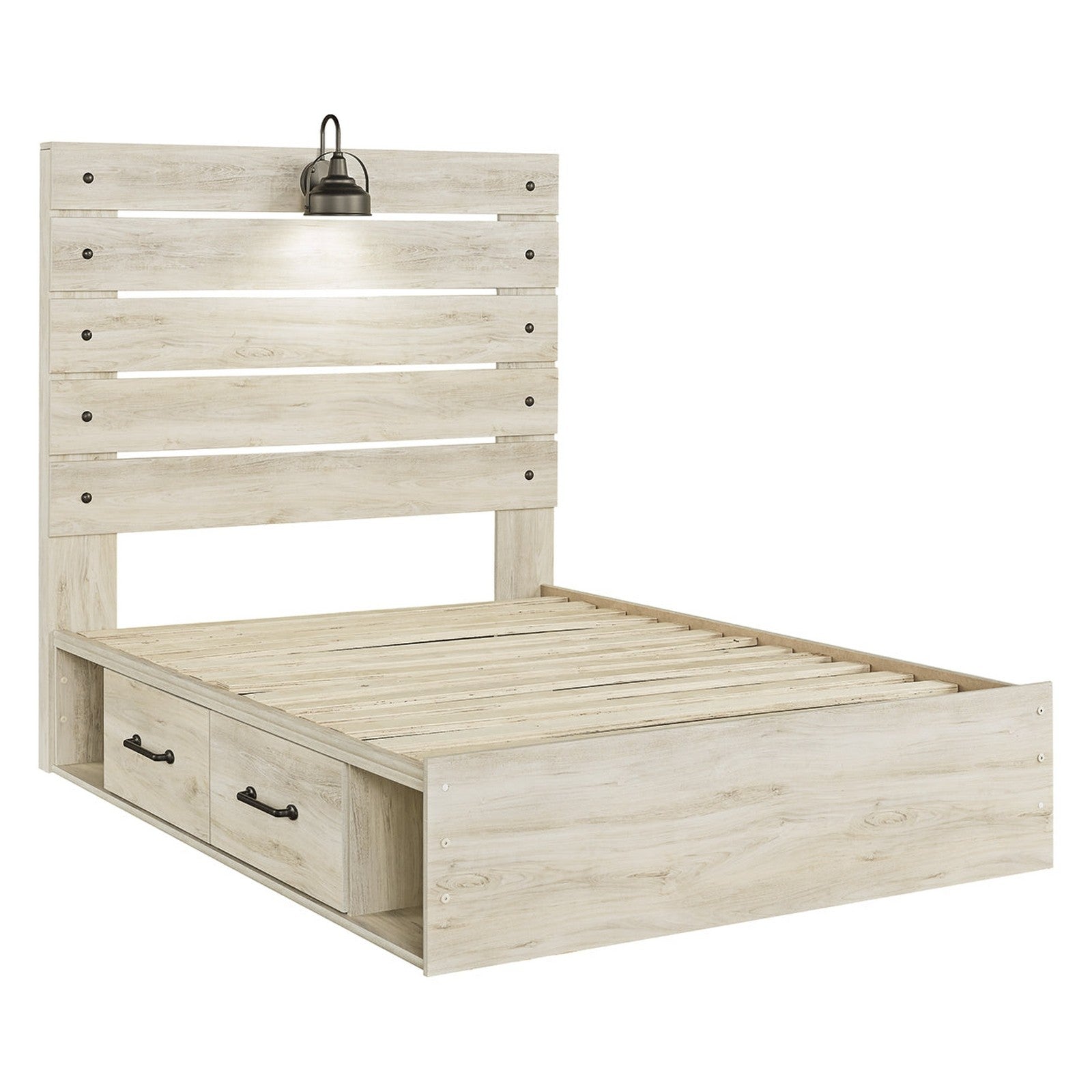 Cambeck Panel Bed with 2 Storage Drawers