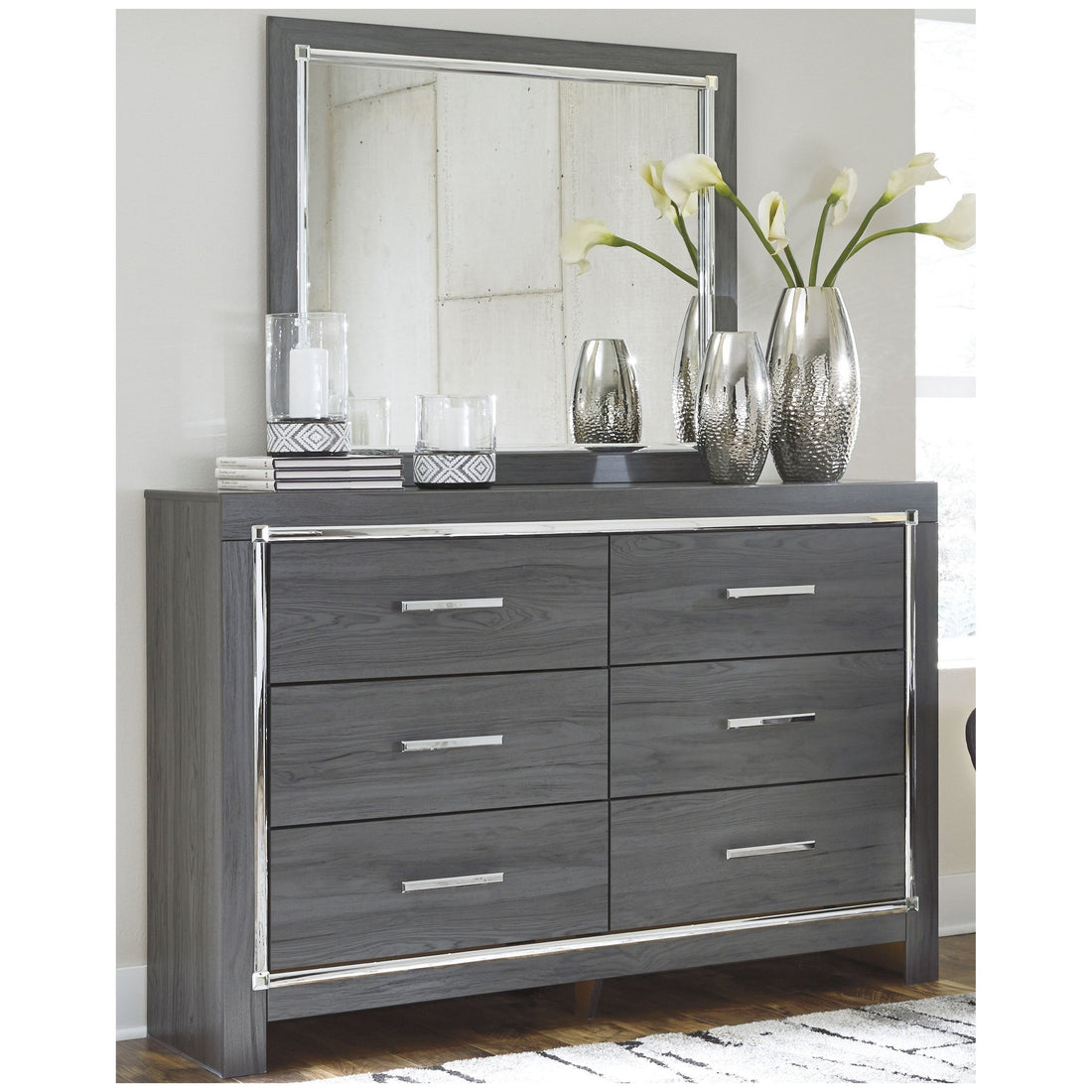 Lodanna Dresser and Mirror Ash-B214B1