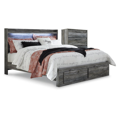 Baystorm King Panel Storage Bed with Chest Ash-B221B37