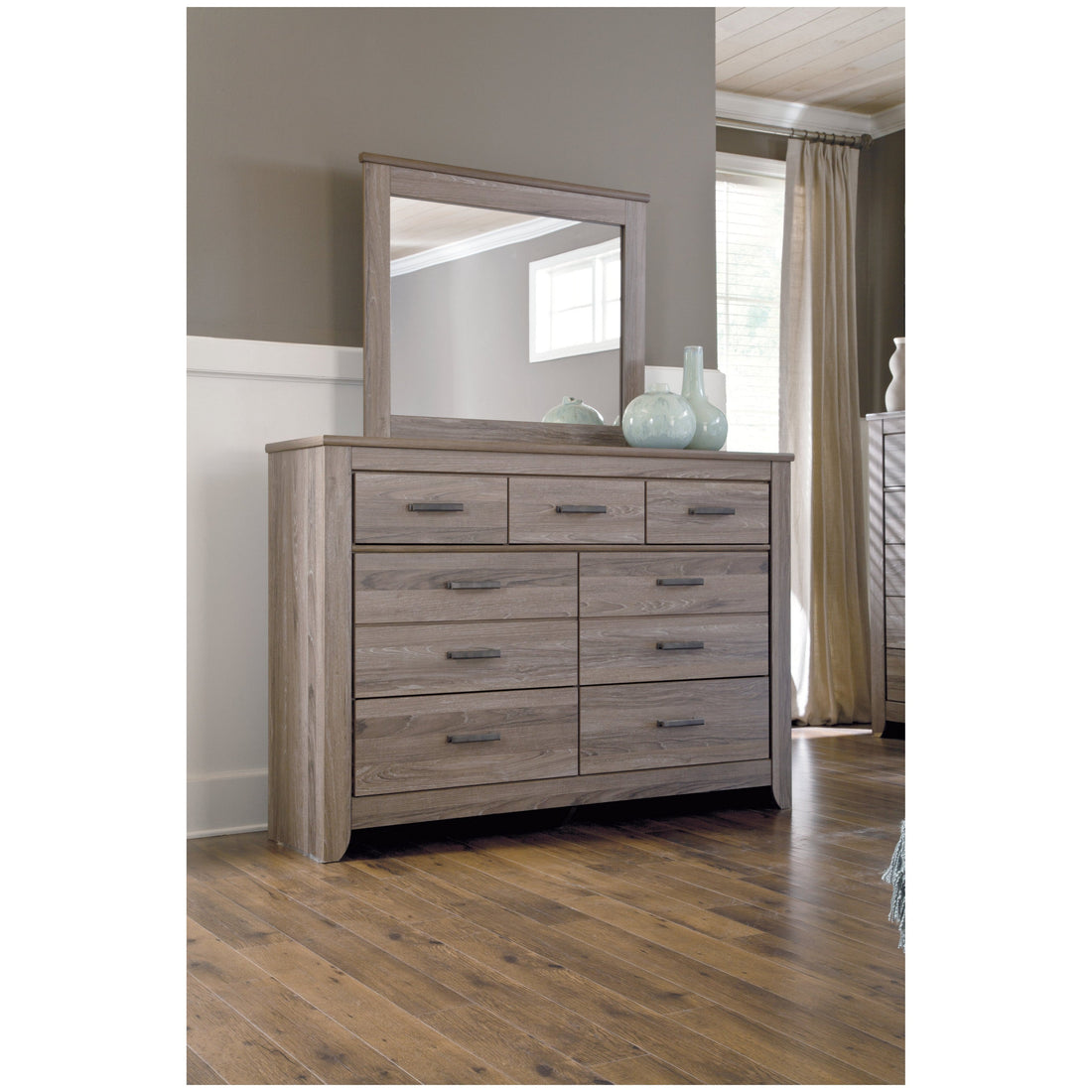 Zelen Dresser and Mirror Ash-B248B1